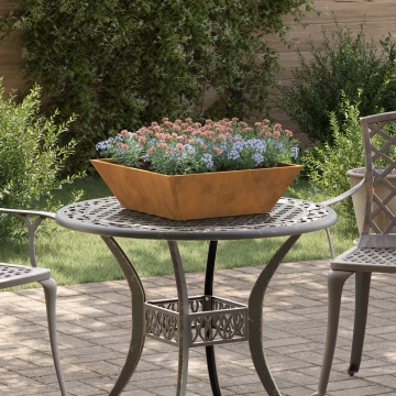 Ghiveci Metalic Oțel erodat 50 x 50 x 15 cm Inserții Decorative - Img 1
