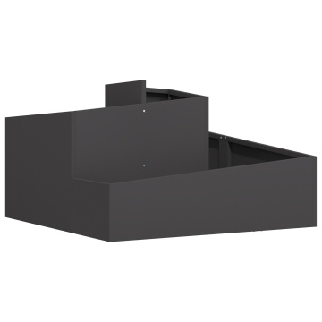 Ghiveci Negru 80x80x50 cm din oțel laminat la rece - Img 2
