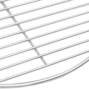 Grătar BBQ Argintiu Ø43 cm Oțel inoxidabil - Img 4