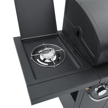 Grătar pe gaz cu 4 arzătoare, negru, oțel vopsit electrostatic - Img 6