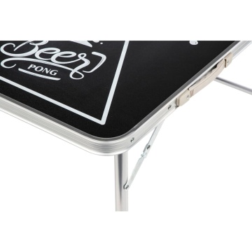 HI Masă pliabilă pentru Beer Pong, înălțime reglabilă, negru - Img 5