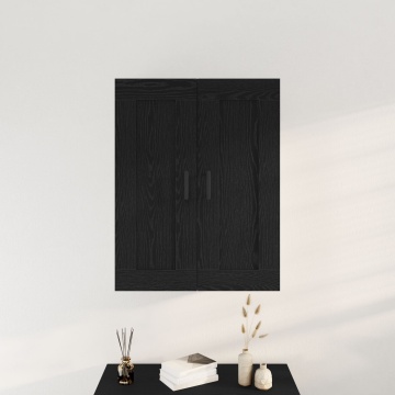 Highboard Negru Stejar 69,5x34x90 cm Lemn Structurat - Img 4