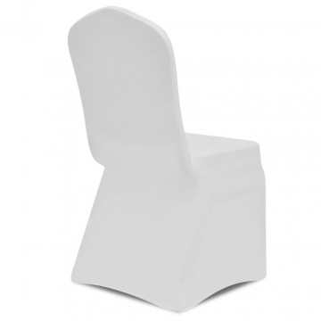 Husă de scaun elastică, 50 buc., alb - Img 4