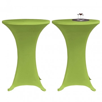 Husă elastică pentru masă, 2 buc., verde, 60 cm - Img 1