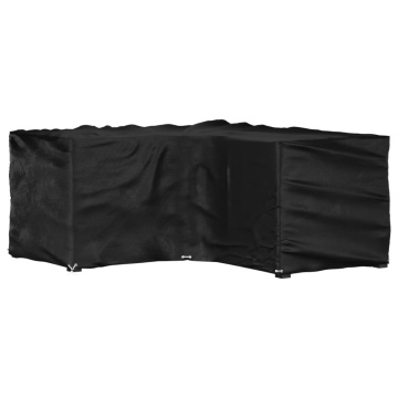 Husă mobilier de grădină în formă de L 12 ocheți, 185x185x90 cm - Img 1