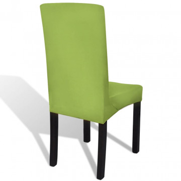 Huse de scaun elastice drepte, 6 buc., verde - Img 4