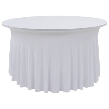 Huse elastice masă lungi, 2 buc., alb, 150 x 74 cm - Img 1