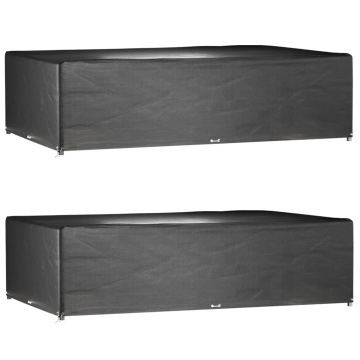 Huse mobilier grădină, 2 buc, 16 ocheți, 325x205x90 cm, pătrat - Img 1