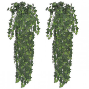 Iederă verde artificială, 2 tufe, 90 cm - Img 2