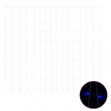 Instalație lumini tip perdea 3x3m 300 LED albastru 8 funcții - Img 2