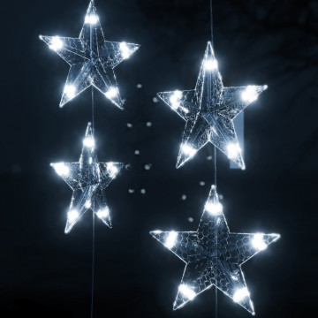 Instalație lumini tip perdea stele 200 LED alb rece 8 funcții - Img 4