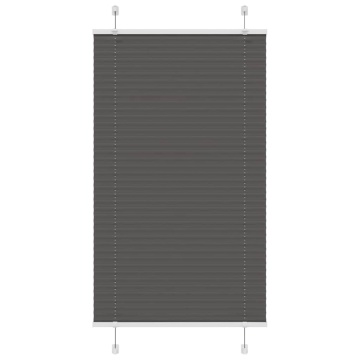 Jaluză plisată negru 75x100cm Lățime țesătură 74,4 cm poliester - Img 1