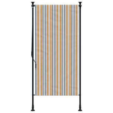 Jaluzea rulou de exterior, galben/alb, 120x270 cm țesătură/oțel - Img 3