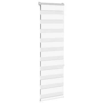 Jaluzea tip zebra alb lățime țesătură 45,9 cm poliester - Img 3