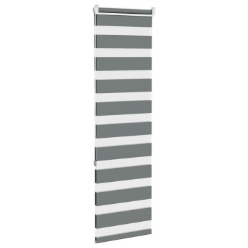 Jaluzea tip zebra gri închis lățime țesătură 35,9 cm poliester - Img 4