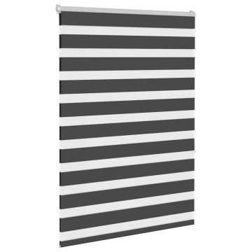 Jaluzea tip zebra neagră lățime țesătură 100,9 cm poliester - Img 3