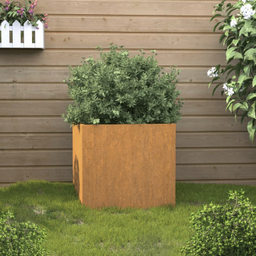 Jardinieră, 32x30x29 cm, oțel corten - Img 1