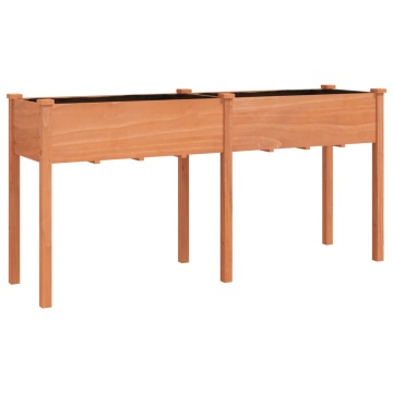 Jardinieră cu căptușeală, maro, 161x45x76 cm, lemn masiv brad - Img 2