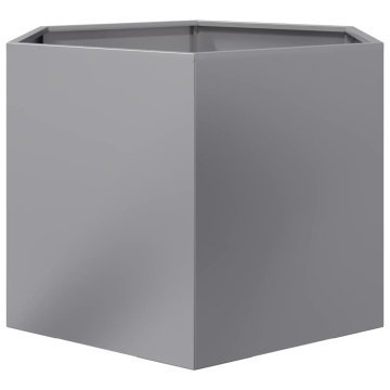 Jardinieră de grădină 69x60x45 cm oțel galvanizat hexagonal - Img 4
