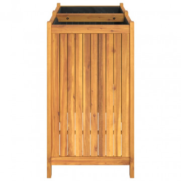 Jardinieră de grădină cu căptușeală, 84x42x75 cm, lemn acacia - Img 5