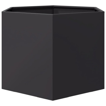 Jardinieră de grădină negru 69x60x45 cm oțel hexagonal - Img 8