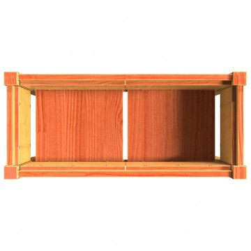 Jardinieră grădină cu picioare maro ceruit 70x31x70 cm lemn pin - Img 7