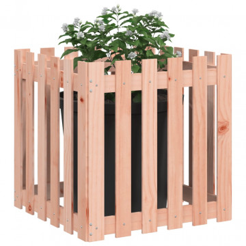 Jardinieră grădină design gard, 60x60x60 cm, lemn masiv douglas - Img 3
