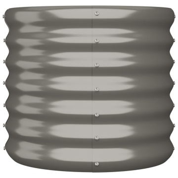 Jardinieră grădină gri 40x40x36 cm oțel vopsit electrostatic - Img 3