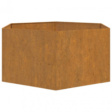 Jardinieră, ruginiu, 90x90x45 cm, oțel corten - Img 4