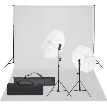 Kit studio foto cu set de lumină și fundal - Img 1