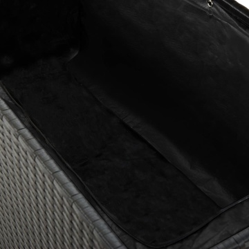 Ladă de depozitare de grădină, negru, 120x50x60 cm, poliratan - Img 10