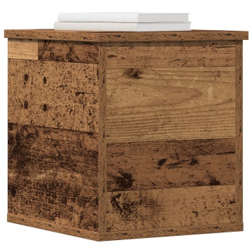 Ladă depozitare cu capac, lemn vechi 30x35x35 cm lemn prelucrat - Img 3
