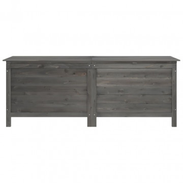 Ladă depozitare grădină antracit 150x50x56,5 cm lemn masiv brad - Img 4