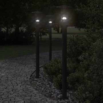 Lampă exterioară de podea, negru, 100 cm, oțel inoxidabil - Img 1
