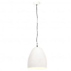 Lampă suspendată industrială, 25 W, alb, 42 cm, E27, rotund - Img 4