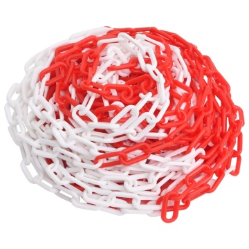 Lanț de avertizare, roșu și alb, 100 m, Ø6 mm, plastic - Img 1