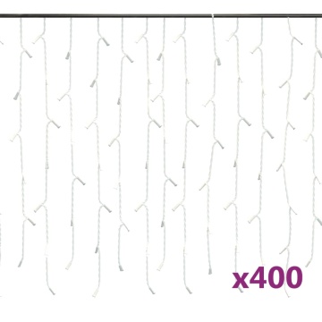 Lumini de perdea tip gheață 400 LED-uri colorate 8 funcții 10 m - Img 2