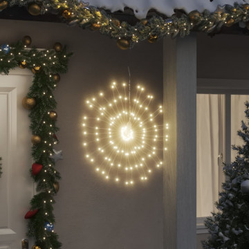 Lumini stelare de Crăciun 140 LED-uri, 2 buc., alb cald, 17 cm - Img 1