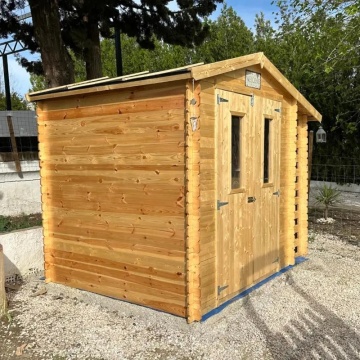 Magazie de grădină din lemn 9 ft x 7 ft x H7 ft / 4,47 m2 (capacitate 2 m3) - fara podele M386C - Img 13