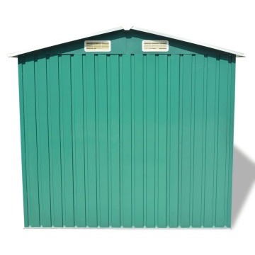 Magazie metalică de grădină, 204 x 132 x 186 cm, verde - Img 4
