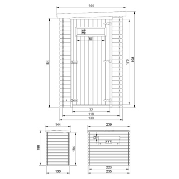 Magazin de gradina din lemn TIMBELA M306A - 2,63 m2 - Img 3