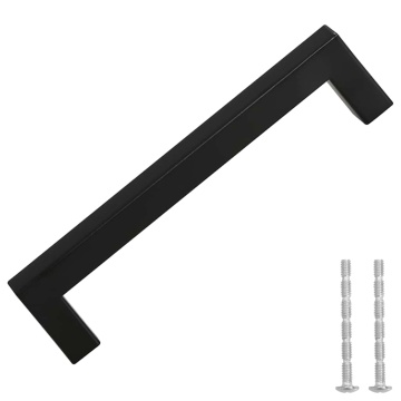 Mânere de dulap, 10 buc., negru, 128 mm, oțel inoxidabil - Img 3