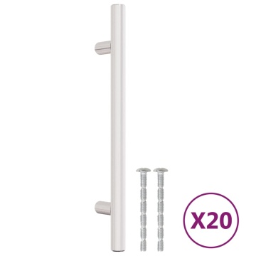 Mânere de dulap, 20 buc., argintiu, 128 mm, oțel inoxidabil - Img 2