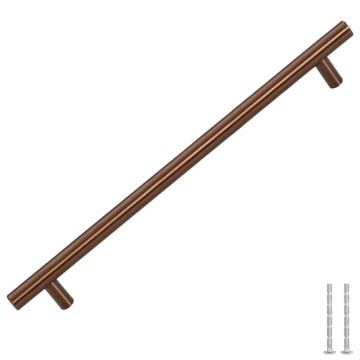 Mânere de dulap, 5 buc., bronz, 224 mm, oțel inoxidabil - Img 3