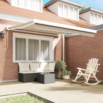 Marchiză retractabilă automată bej 300x250 cm, Material de înlocuire pentru marchiză 3x2.5 m Bej - Img 3