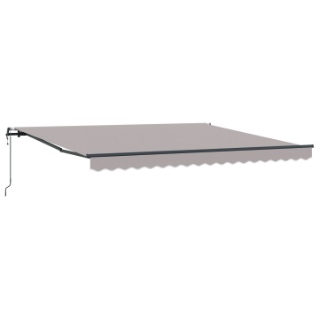 Marchiză retractabilă automată gri deschis 400x350 cm, Fabrică de înlocuire pentru marchiză pentru cadru de 4x3,5 m gri deschis - Img 2
