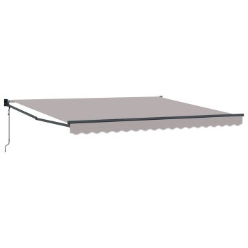 Marquise retractabilă automată gri deschis 400x300 cm, Material de înlocuire pentru marquise pentru cadru 4x3 m gri deschis - Img 2