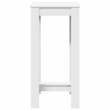 Masă bar, alb, 51x50x103,5 cm, lemn prelucrat - Img 4