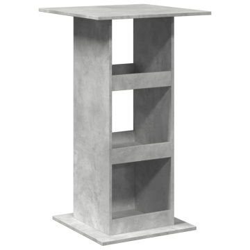 Masă bar cu depozitare, gri beton, 60x60x102 cm, lemn prelucrat - Img 2