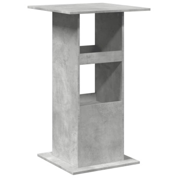 Masă bar cu depozitare, gri beton, 60x60x102 cm, lemn prelucrat - Img 5